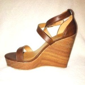 Charlotte Russe Brown Wedge Platform Sandals - Size 8